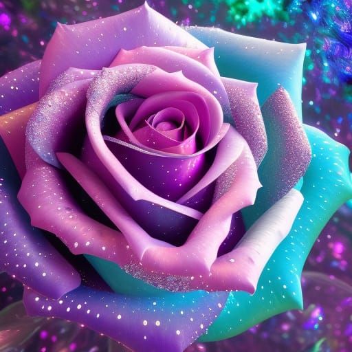 Cotton Candy Rose - AI Generated Artwork - NightCafe Creator