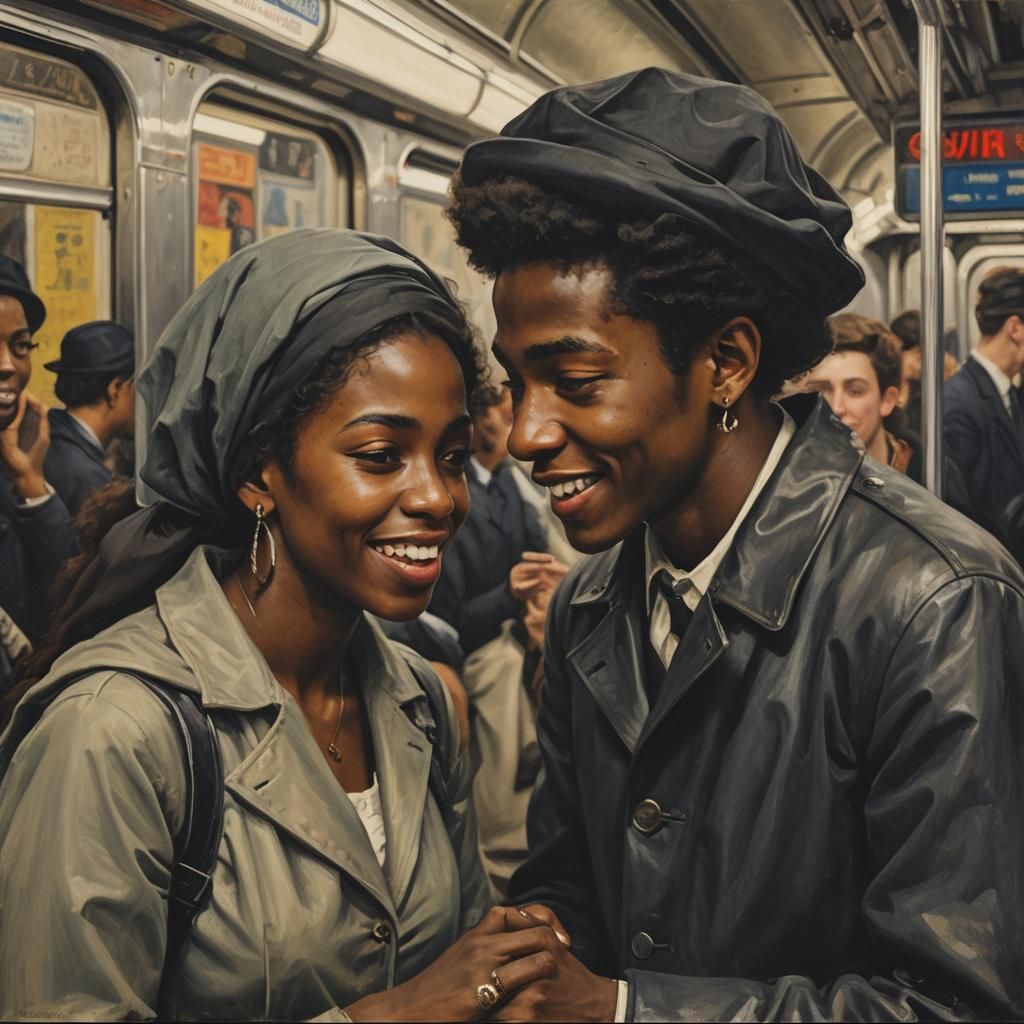 Laughing on the Subway