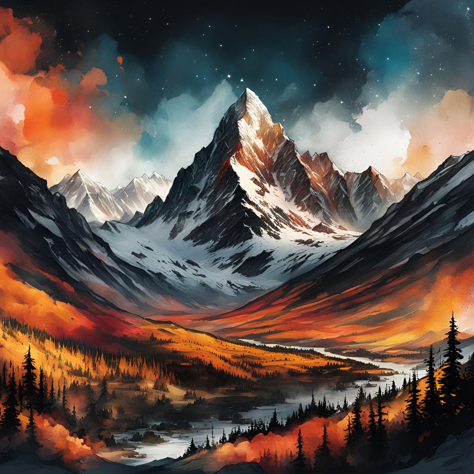 autumn valley  by @frogfairy