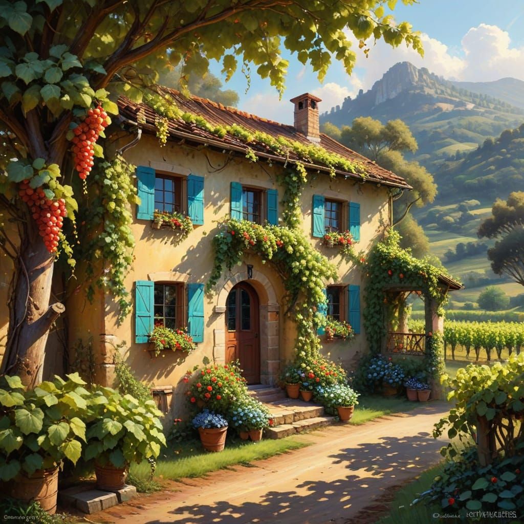 vineyard cottage  by @Matt