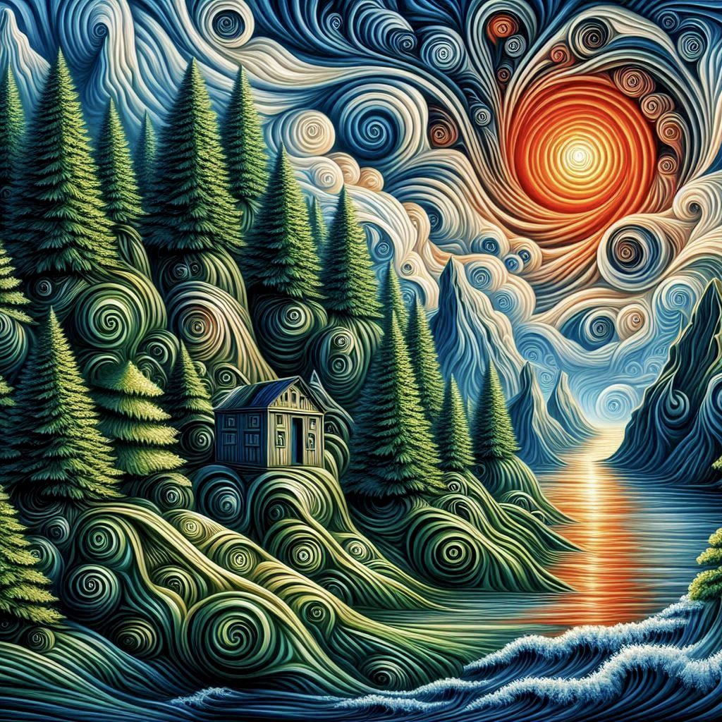 Spiral ,golden ratio painting