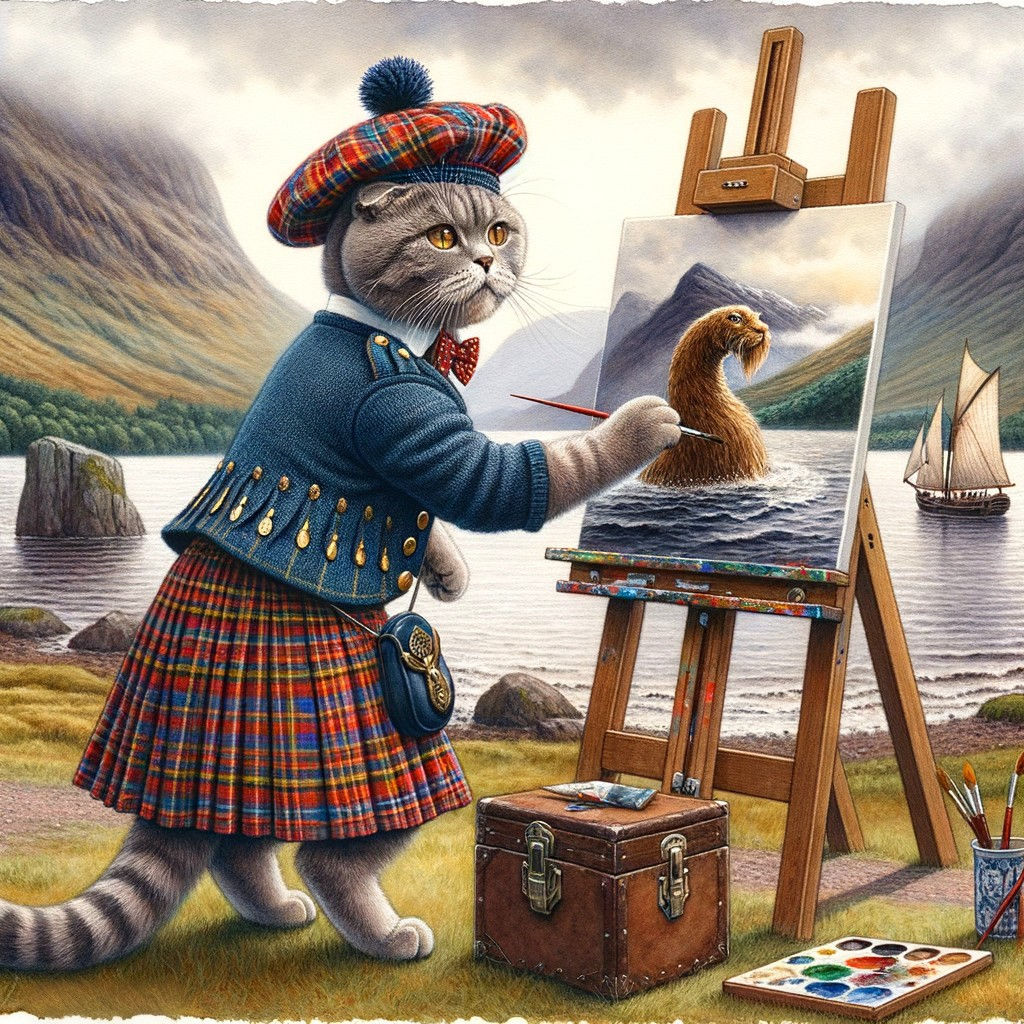 Grey Sovereign MacPherson Cat Artist