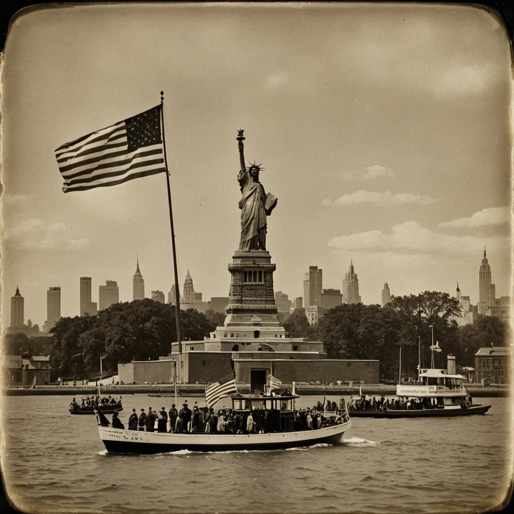 Welcome To America: Ellis Island ca. 1902  by @JR
