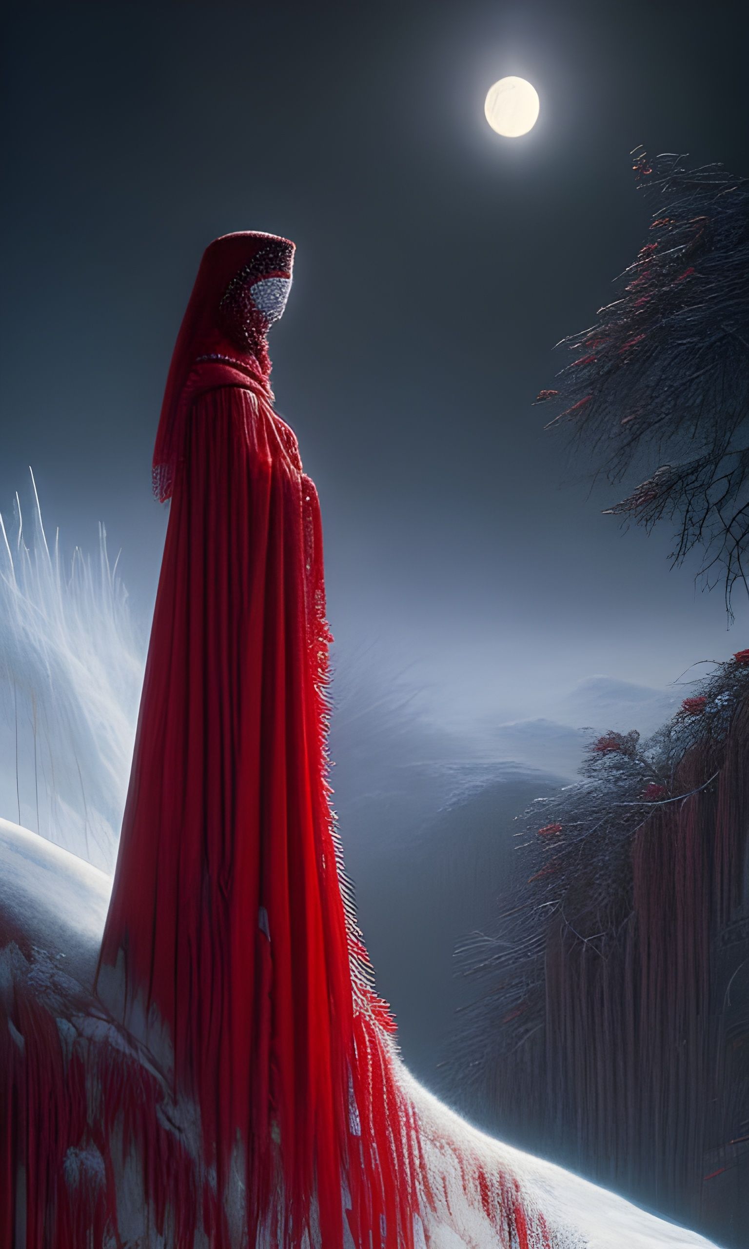 Scarlet winter night