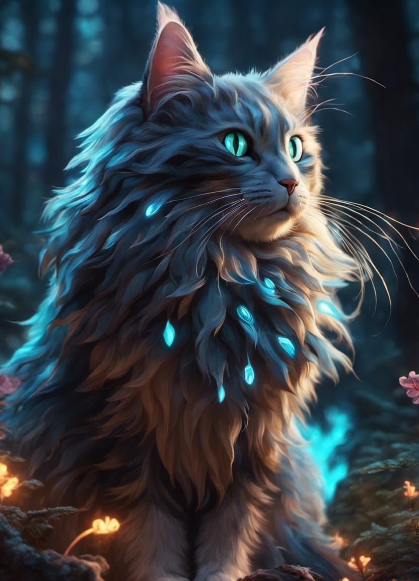 GlowCat - AI Generated Artwork - NightCafe Creator