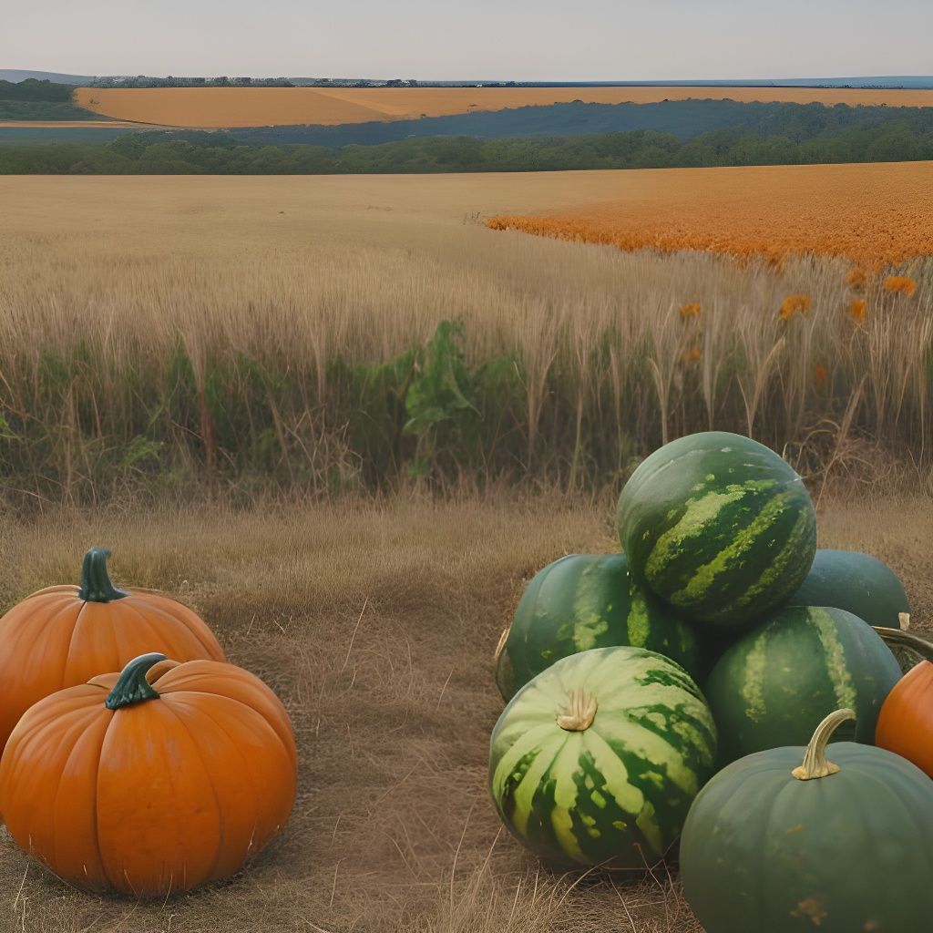 Autumn Harvest Character in a Garden