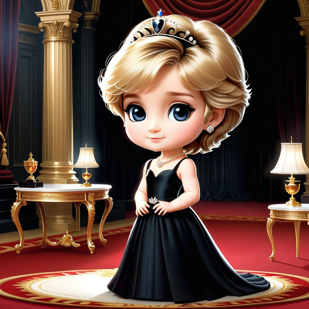 Princess Diana in a state room in Buckingham Palace   by @Kernowek