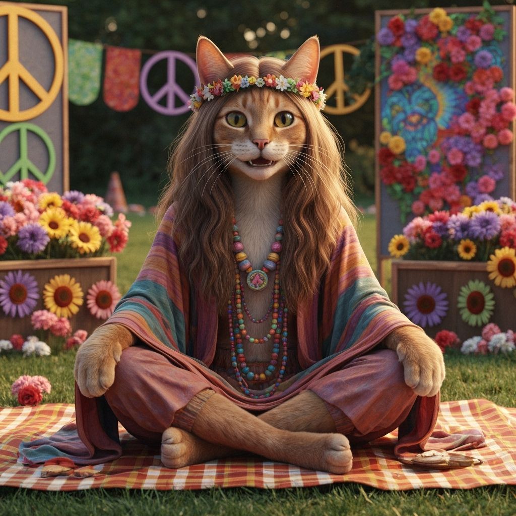 Hippie cat  by @PauloRCF2