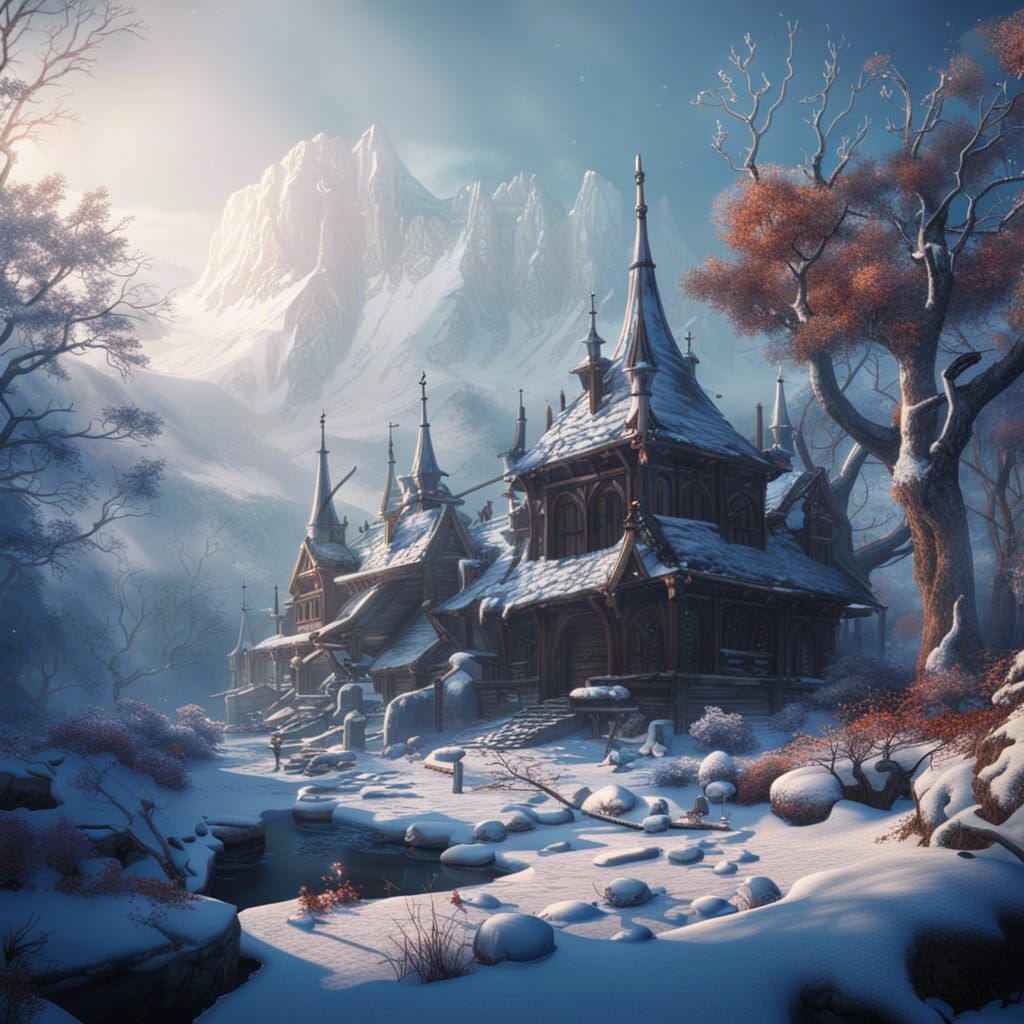 Winter Morning In Icy And Snowy Land  by @Publisher01