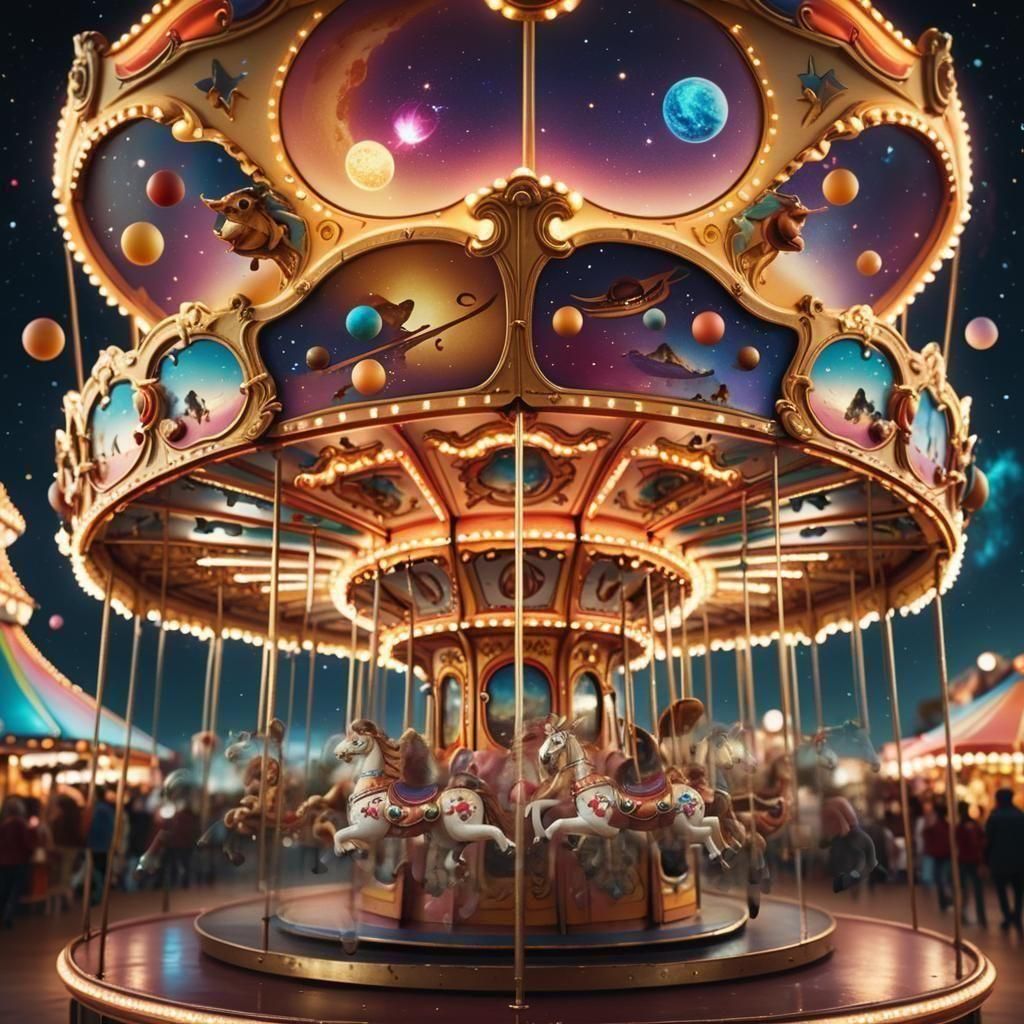 Carousel at night