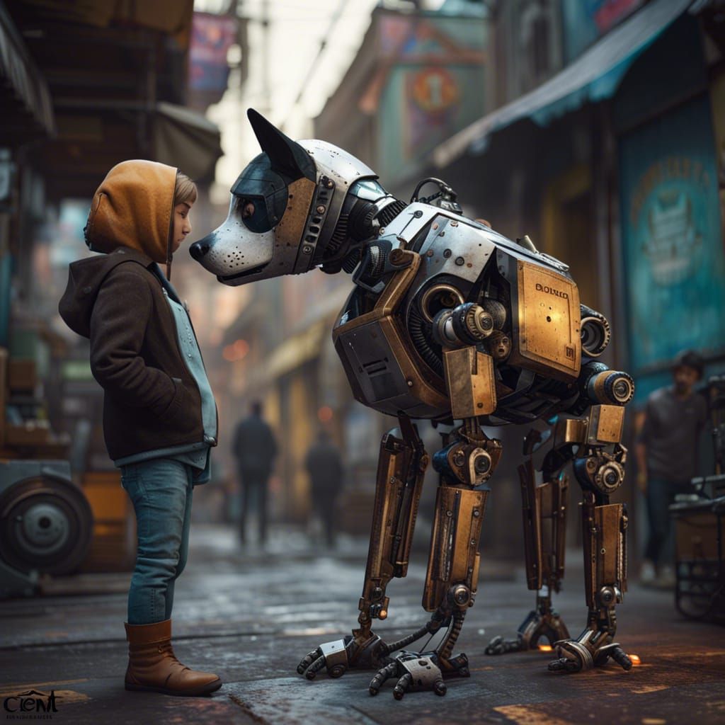 My pet robot friend   by @Mr Doodle