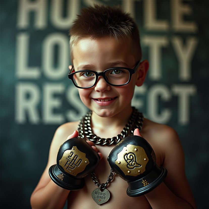 album cover brown twelve year old haired boy with a high and tight