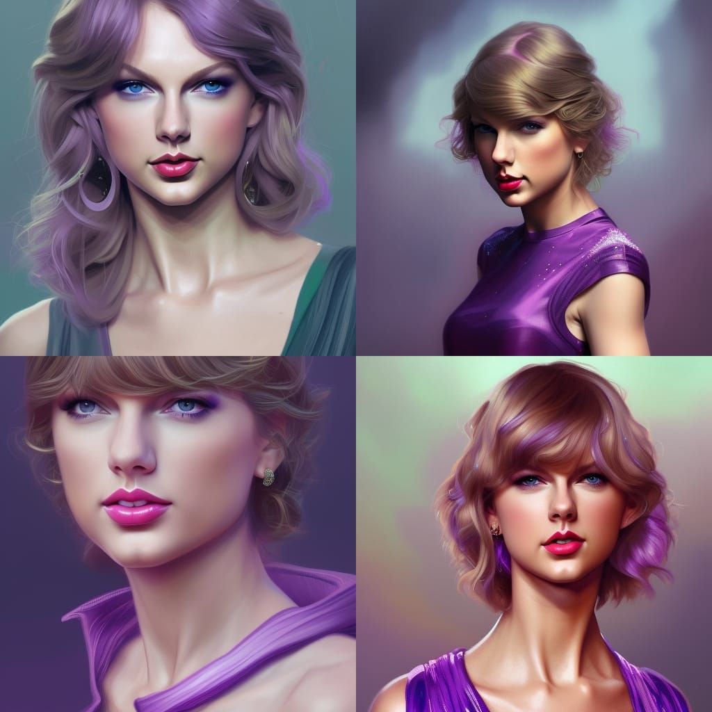 Taylor swift wearing purple outfit
