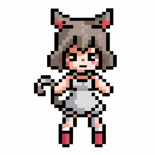 Pixelart catgirl - AI Generated Artwork - NightCafe Creator