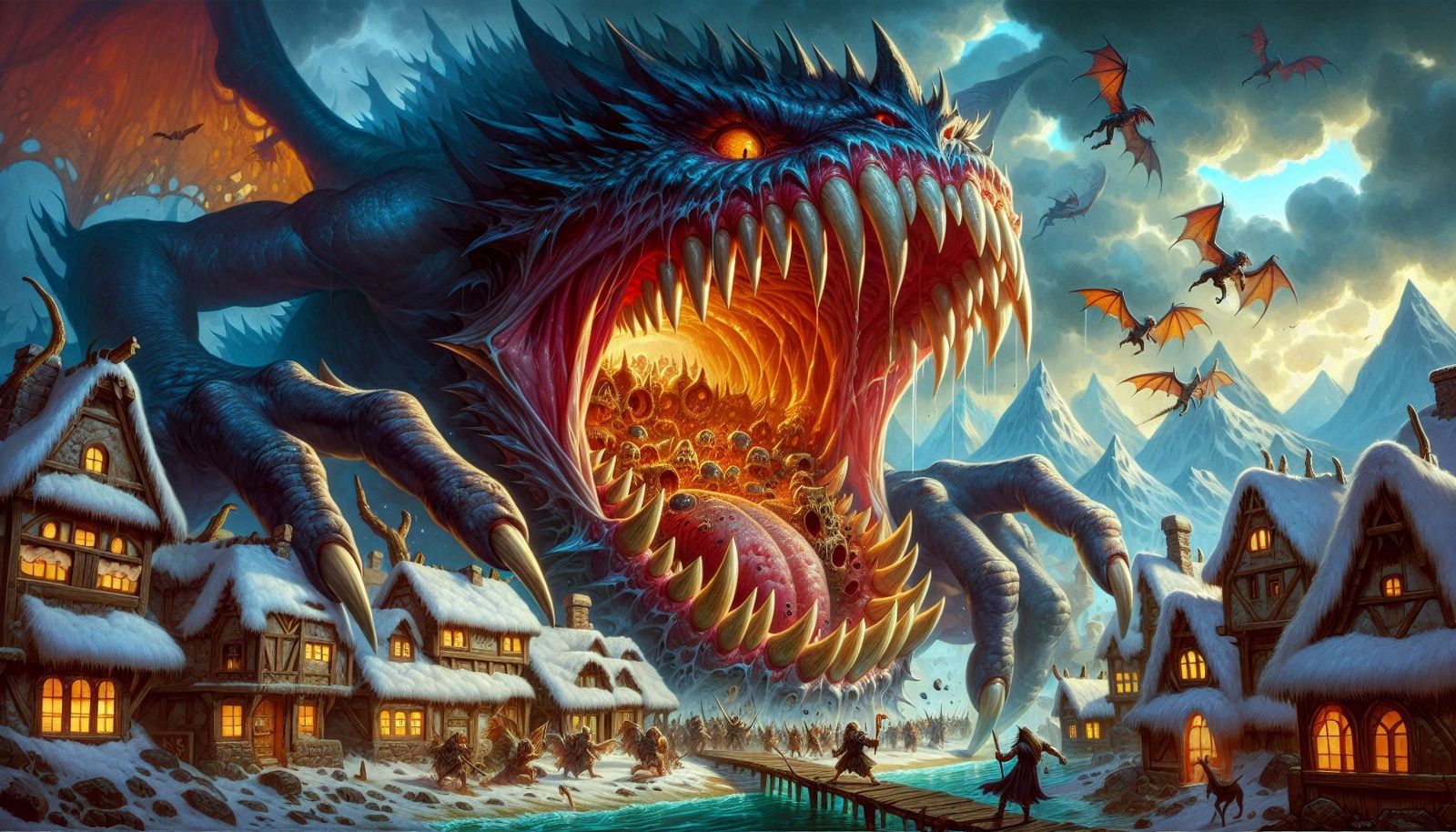 Mother of All Dragons Ready to Incinerate an Entire Village