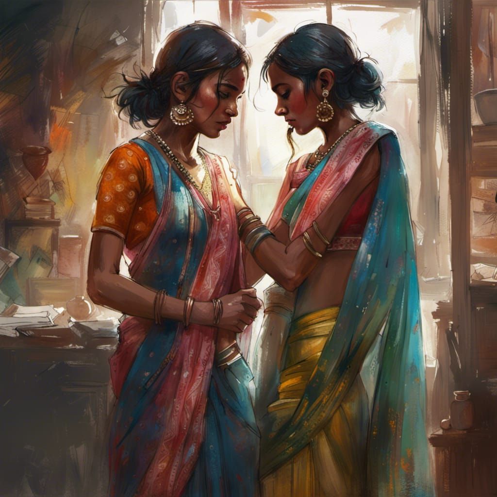Sisters dressing each other  by @Andrew de Jonge
