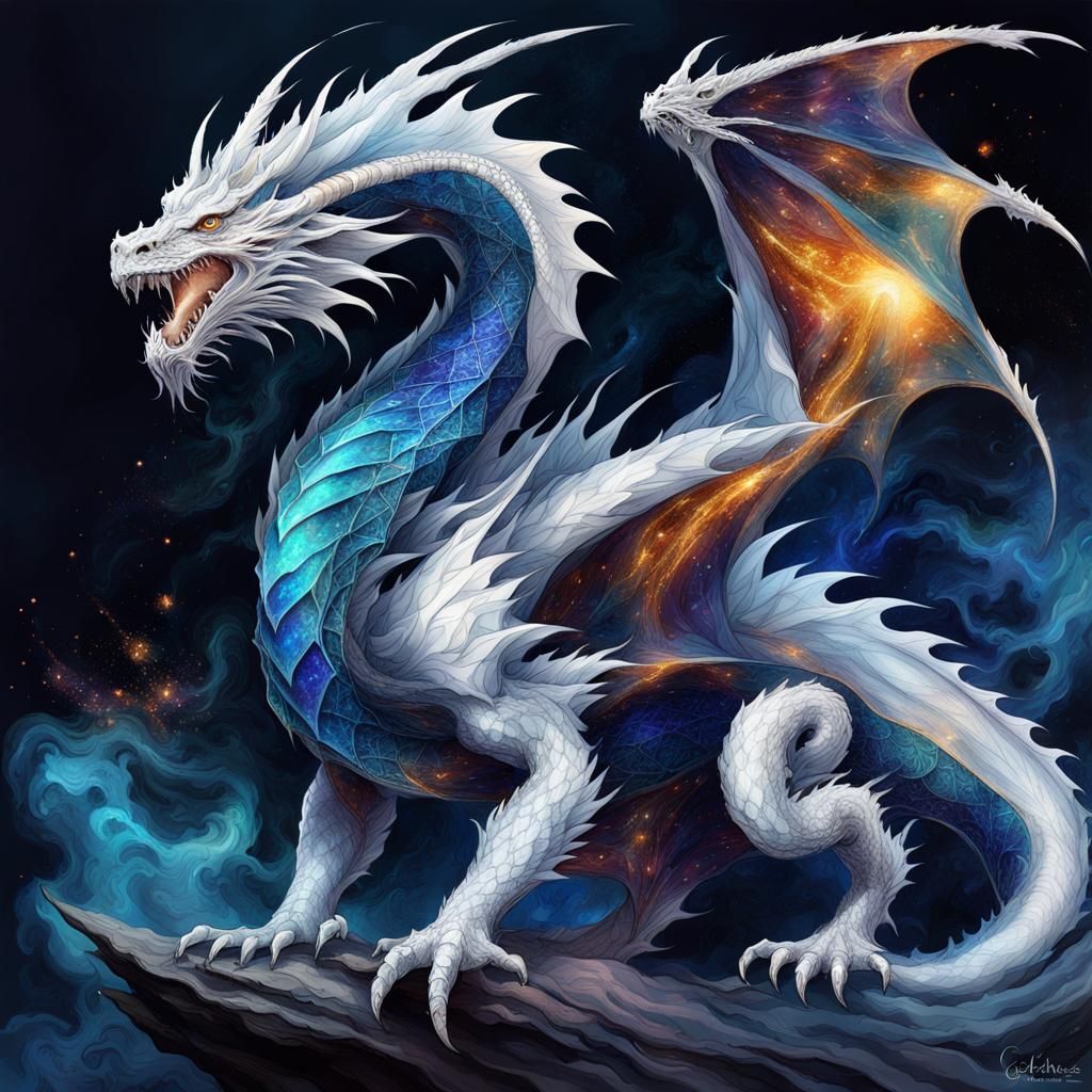 White Dragon - AI Generated Artwork - NightCafe Creator