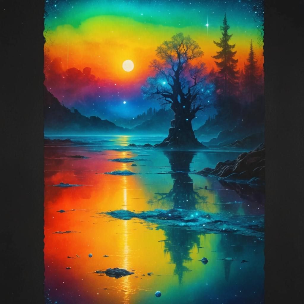Cosmic Sunset  by @Alice-Is-Wonderful