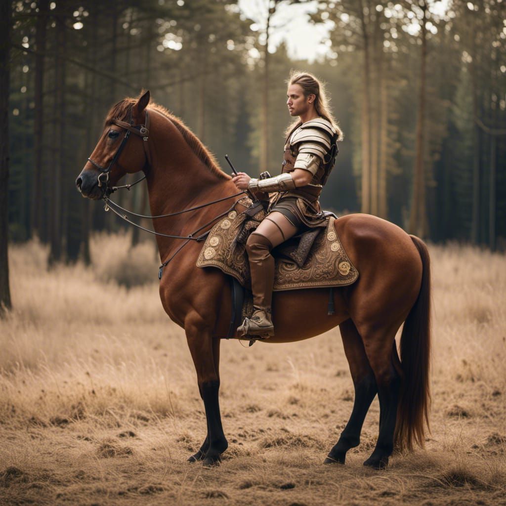 RAW photo, Chiron the Sagittarius centaur, (((human from hea...