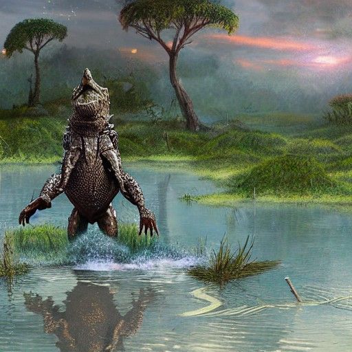 bipedal alligator