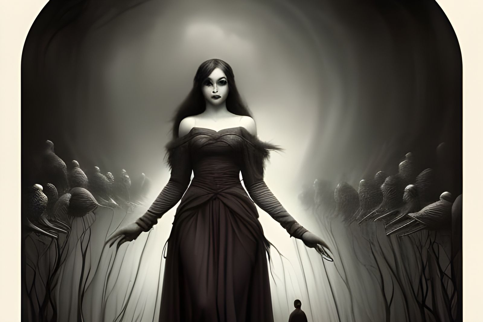 A girl with birds III