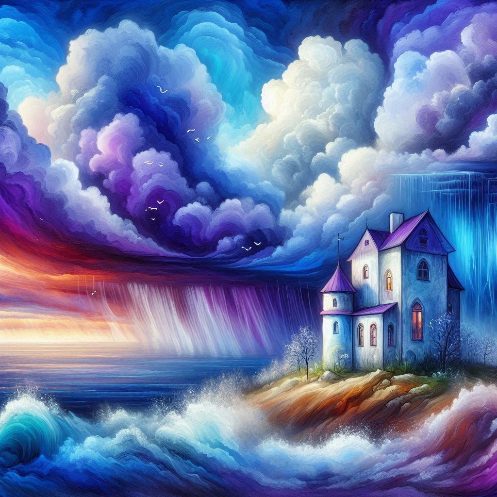 Stromy day on the sea