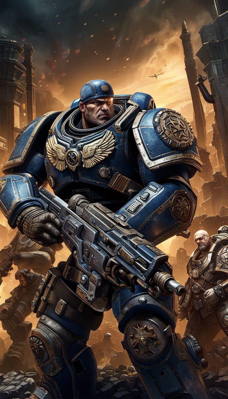 Gears of War X Warhammer 40k Art 2 AI Generated Artwork NightCafe