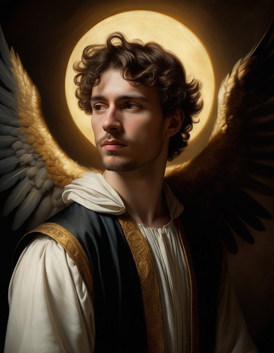 Majestic Angel in Baroque Splendor