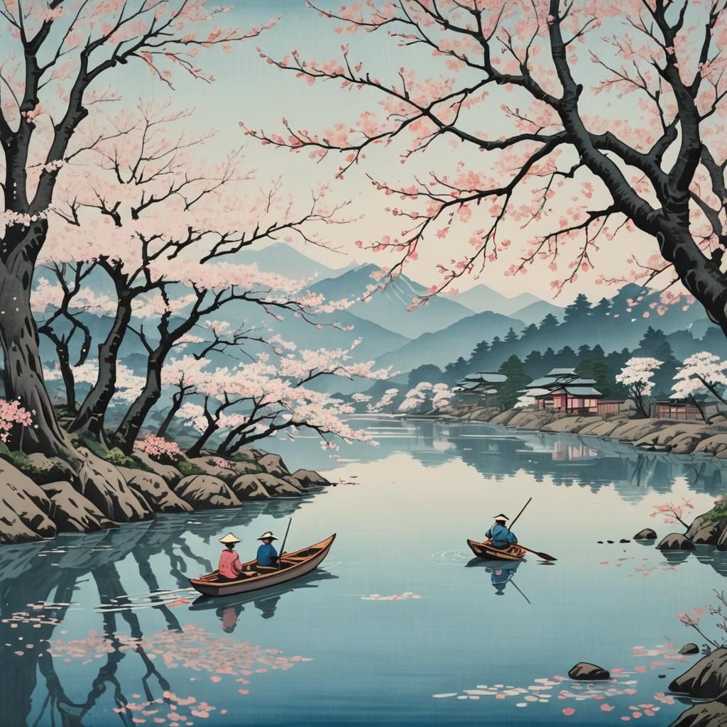 Cherry blossom trees ...