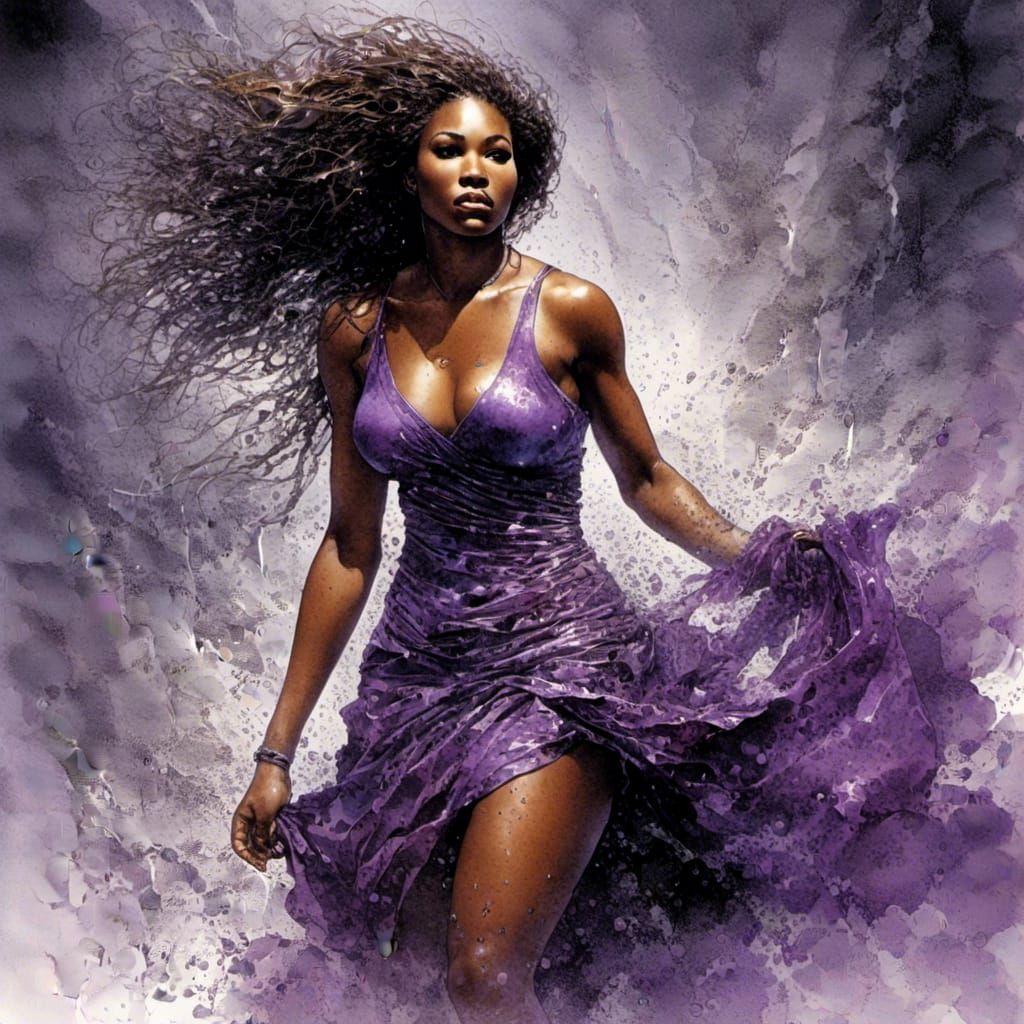 Lady in lilac