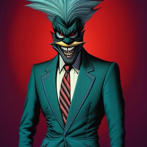 Dr Seuss character Lying Politician a suit jacket with tie, ...