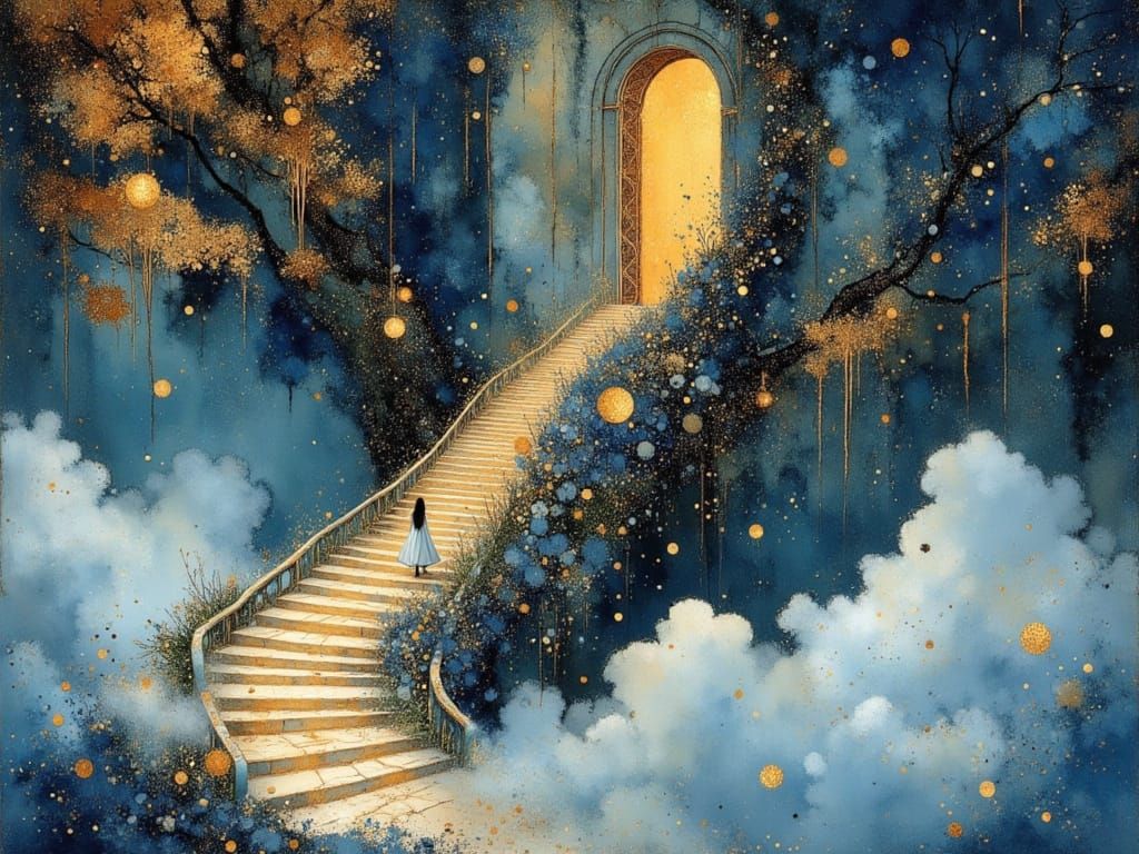 golden stairs  by @Sasha