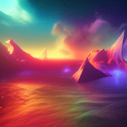Trippy ocean galaxy