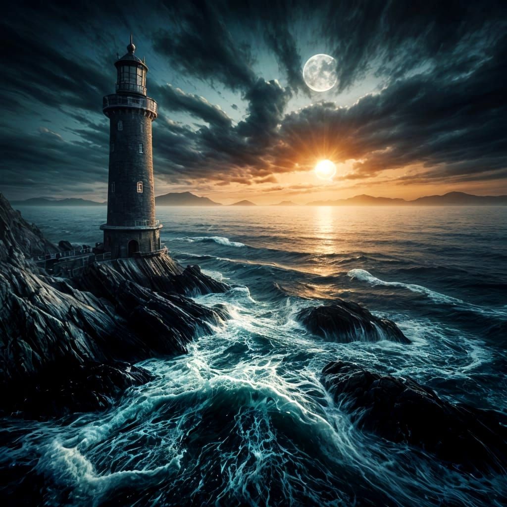 Lighthouse After Dark