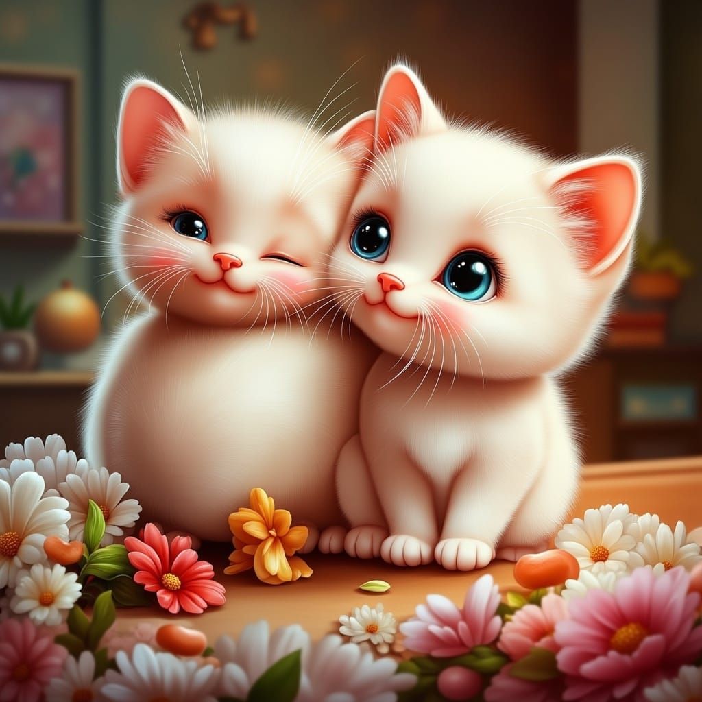 <lora:Dreamy Glow:1.0> cute adorable fluffy baby cat