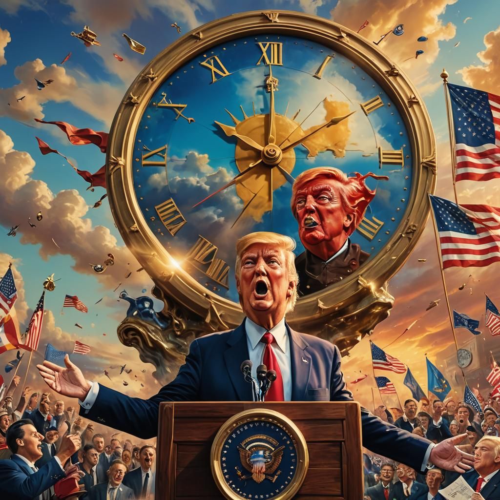 Surreal Victory Speech in Style of Salvador Dali