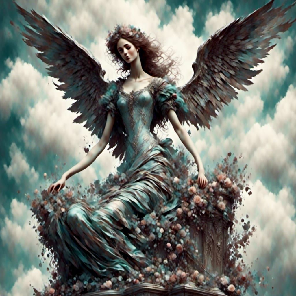 Victorian Watercolor Angel