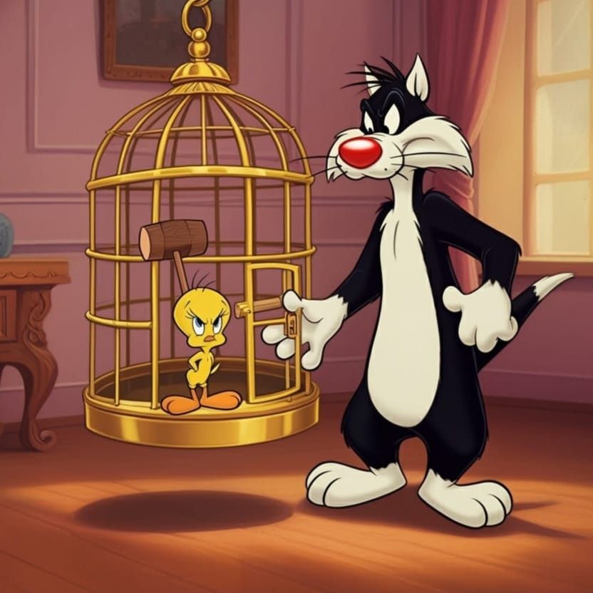 "Bad, bad Putty Tat."  by @kraken_yolks