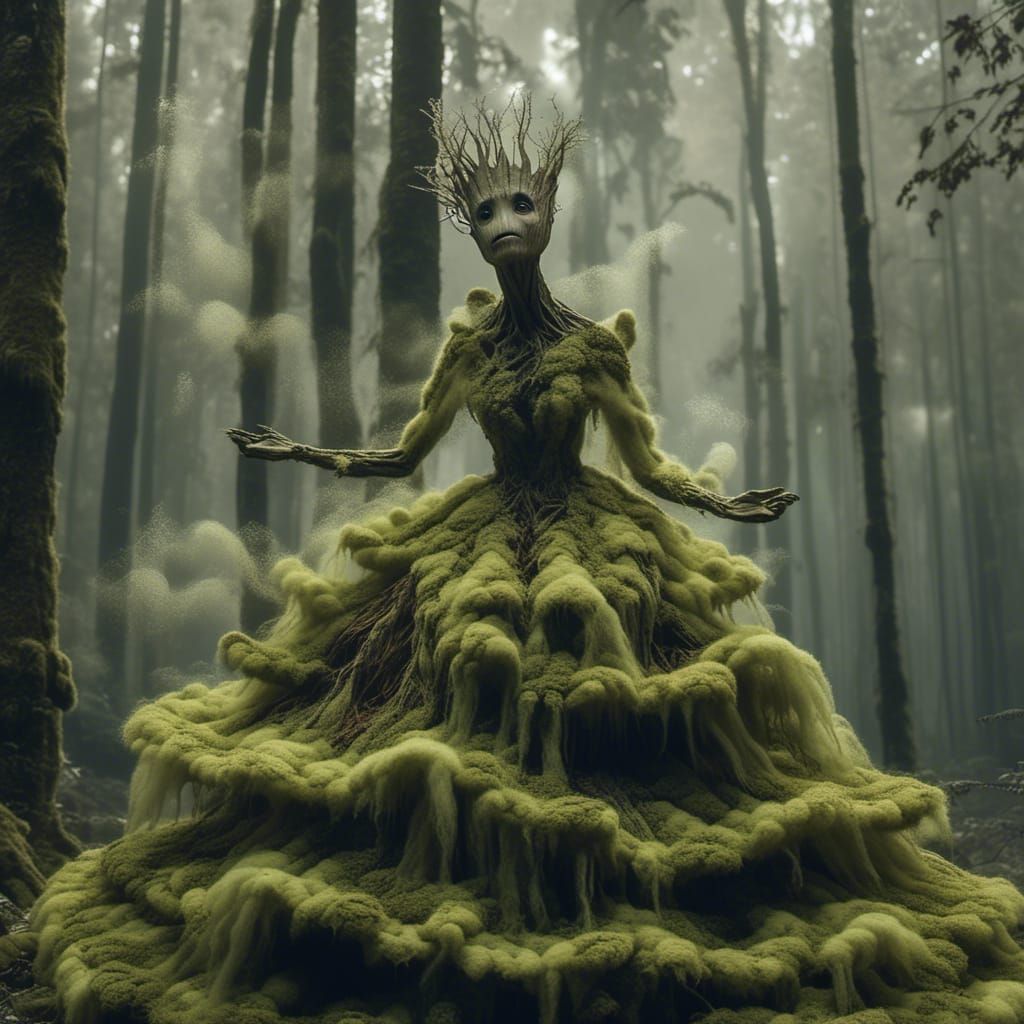 She is Groot! (Female Groot releasing her Spores)