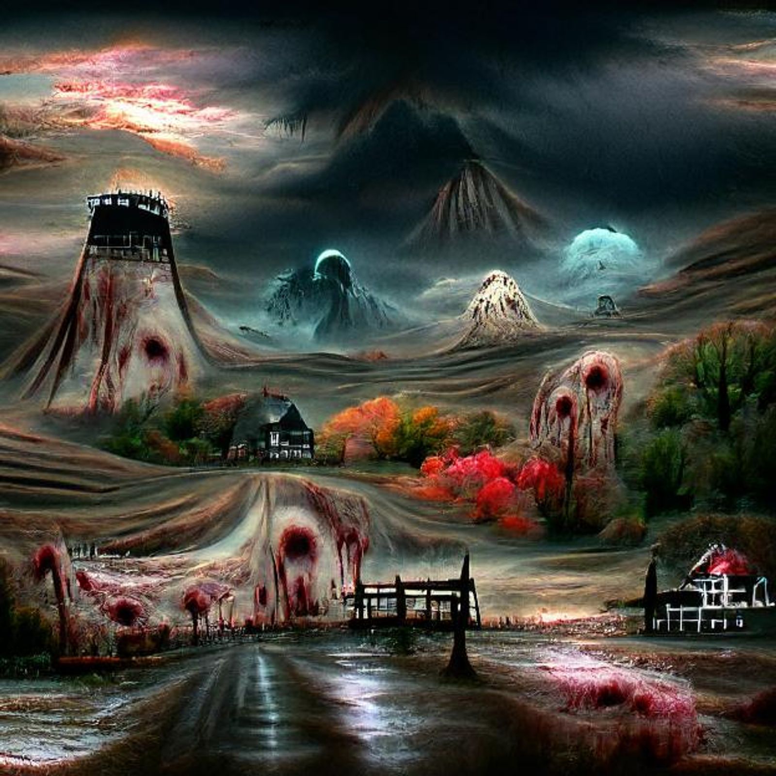 scary landscape paintings