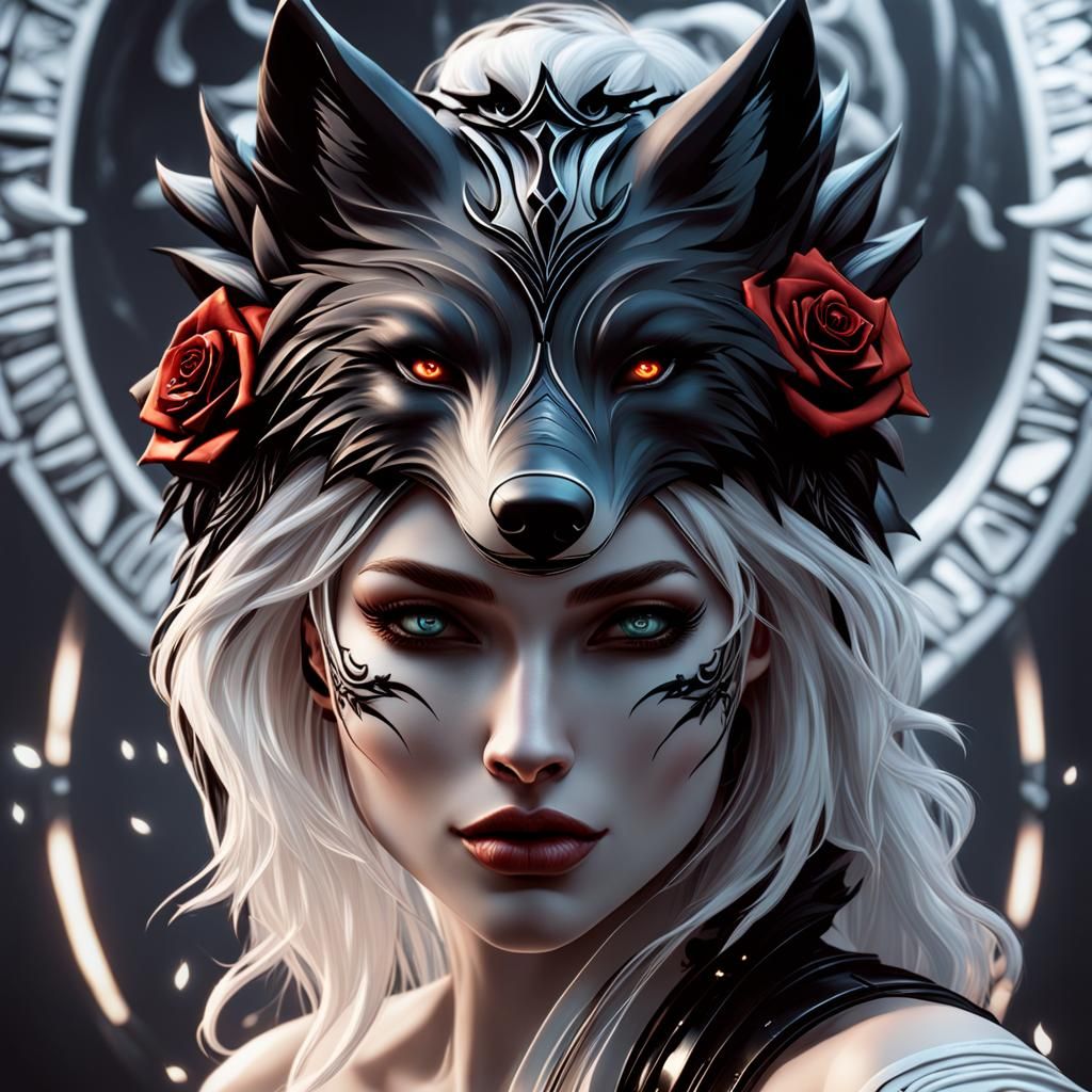 white7fang the wolf of soul's A rose of destiny. - AI Generated Artwork ...