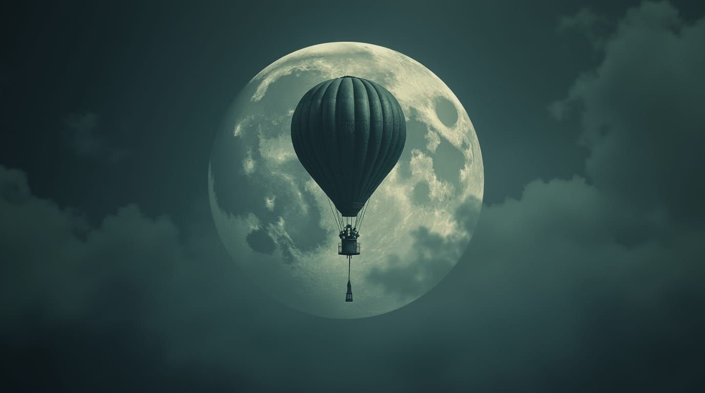 Moon and balloon