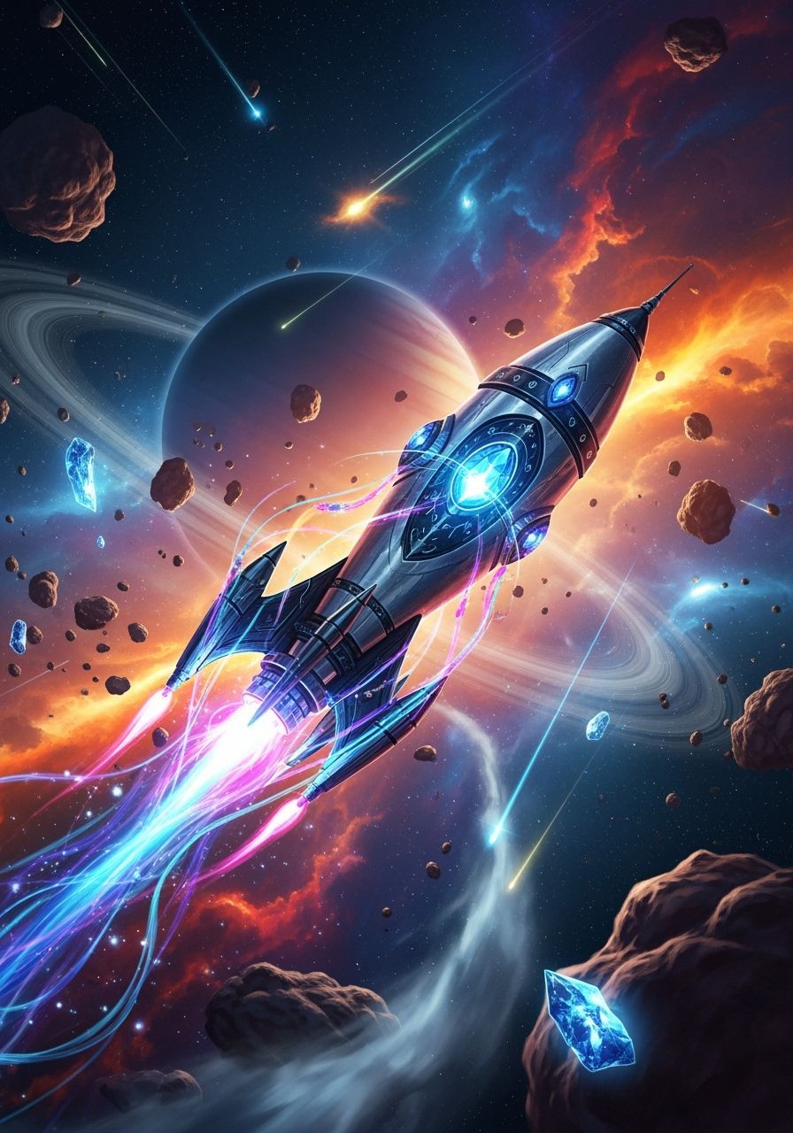 Rocket ship   by @BlueQuill