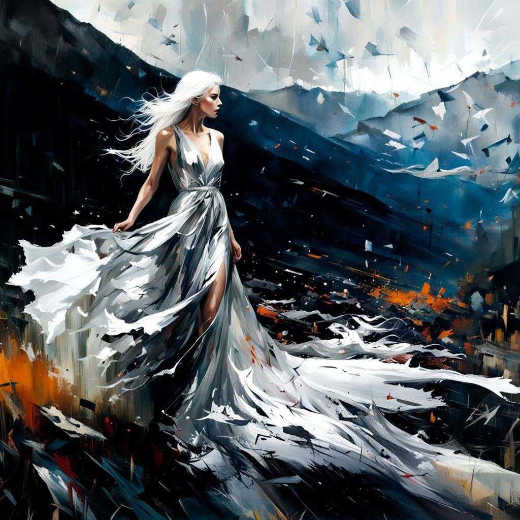 A beautiful picture of a "Female Banshee with a long silver ...