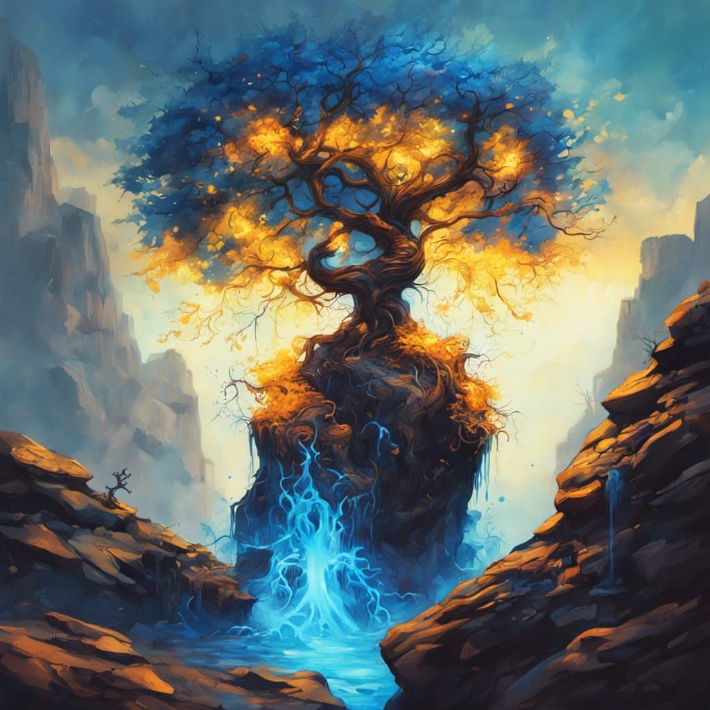 Glowing mystic tree
