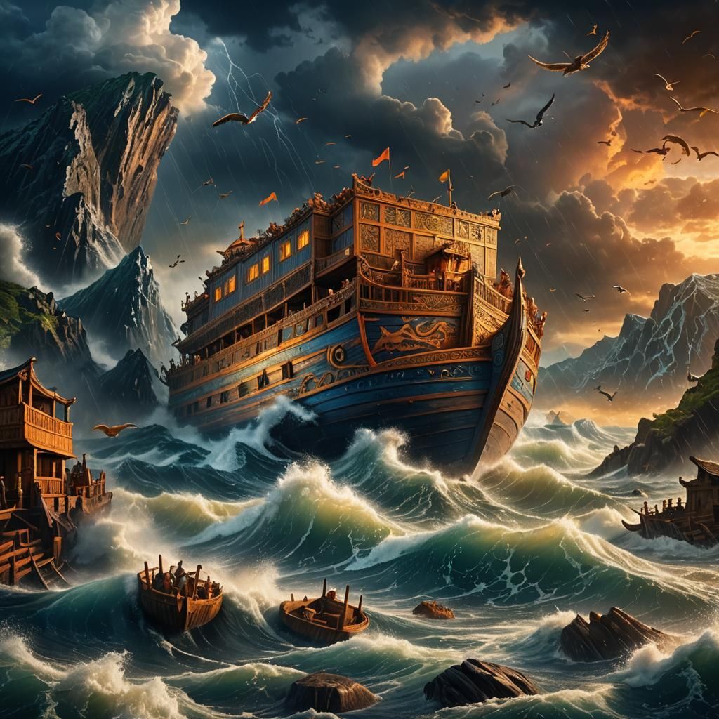 Noah's Ark Amidst a Turbulent Sea
