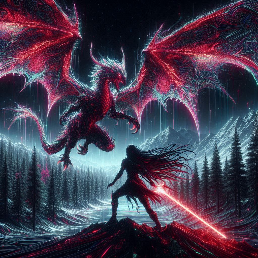 (8 bit pixels:3.0) (wireframe neon:3.0) (bismuth:3.0) skyrim...