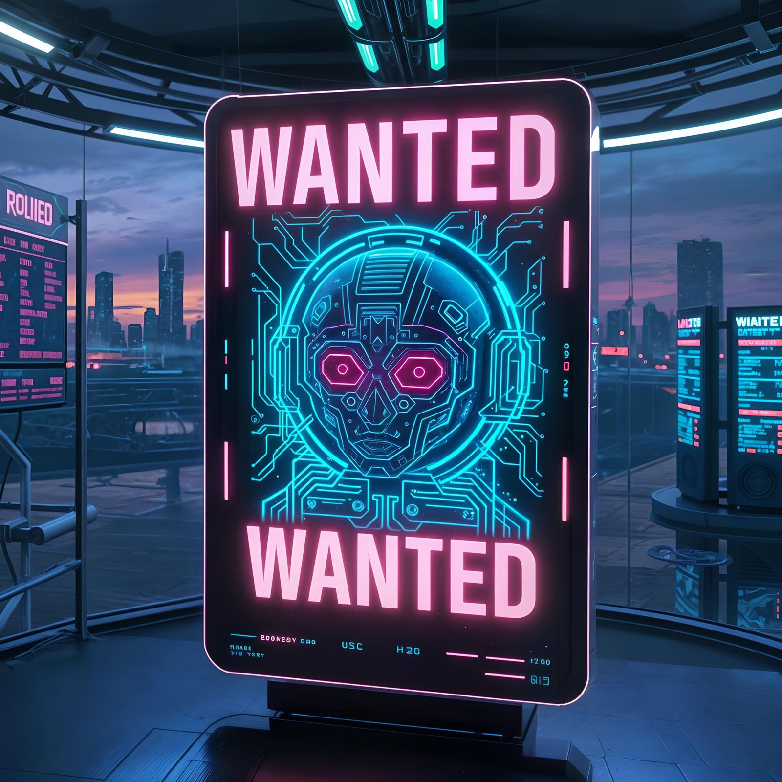 Wanted AI for hacking intergalactic security systems  by @Lisi