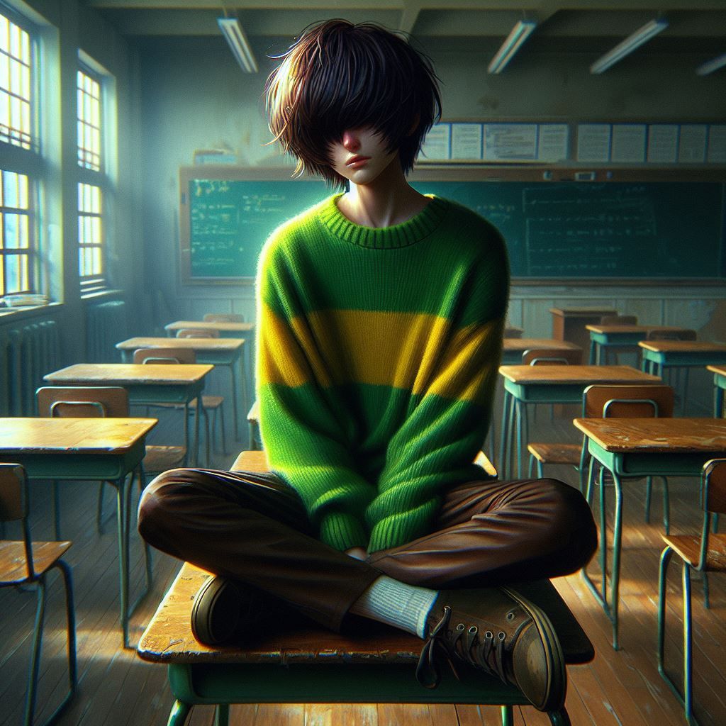 hajime sorayama style, retro 80s futurism, Deltarune Kris, a...