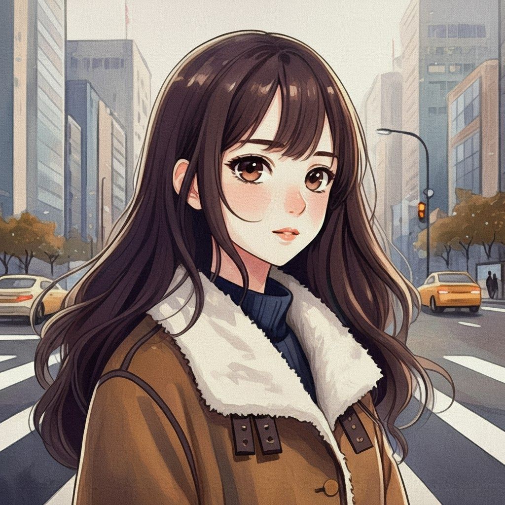 Miyeon in the street